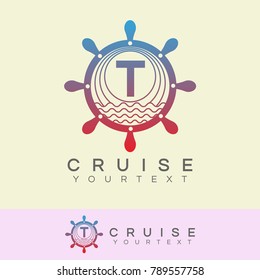 cruise initial Letter T Logo design
