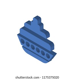 Cruise isometric left top view 3D icon