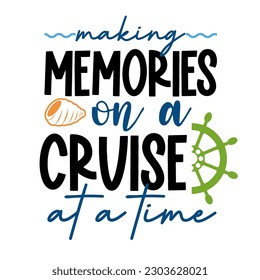 Cruise lettering for greeting card design, romantic illustration. Festive decoration. Invitation template. Vector illustration