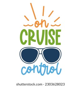 Cruise lettering for greeting card design, romantic illustration. Festive decoration. Invitation template. Vector illustration