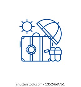 Cruise line icon concept. Cruise flat  vector symbol, sign, outline illustration.