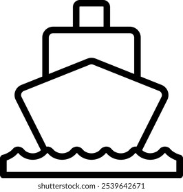 Vector de ilustración de icono de línea de crucero