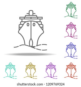 cruise liner dusk icon. Elements of Summer holiday & Travel in multi color style icons. Simple icon for websites, web design, mobile app, info graphics