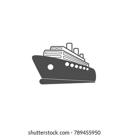 cruise liner logo icon. Logo Elements of water craft. Premium quality graphic design. Signs symbols collection, simple icon for websites, web design, mobile app, info graphics on white background