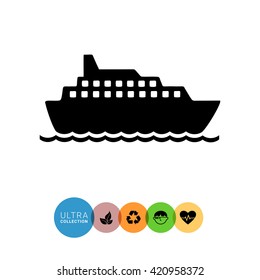 Cruise liner simple icon