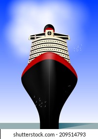 Cruise liner. Vector eps 10