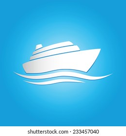 Cruise liner vector illustration