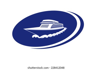 Cruise Liner Waves Isolated On White Stock Vector (Royalty Free ...