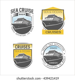 Cruise Logo Design Template. Vector Image.