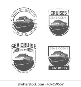 Cruise logo design template. Vector image.