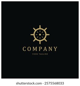 The cruise logo,ship steering logo, boat, yacht, rope, maritime, anchor. Logo for business, sailor, sailing, tourism