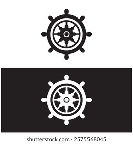 The cruise logo,ship steering logo, boat, yacht, rope, maritime, anchor. Logo for business, sailor, sailing, tourism