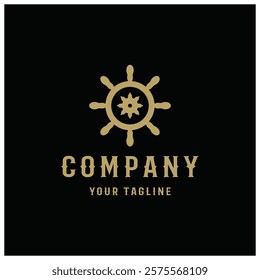 The cruise logo,ship steering logo, boat, yacht, rope, maritime, anchor. Logo for business, sailor, sailing, tourism