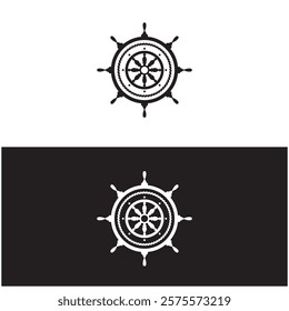 The cruise logo,ship steering logo, boat, yacht, rope, maritime, anchor. Logo for business, sailor, sailing, tourism