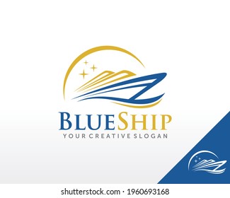 Cruise and Marine Logo Design Vector