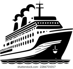 Cruise | Minimalist and Simple Silhouette - Vector illustration