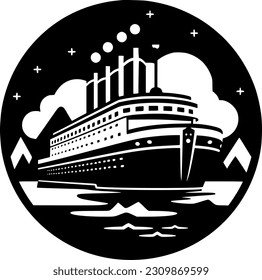 Cruise | Minimalist and Simple Silhouette - Vector illustration