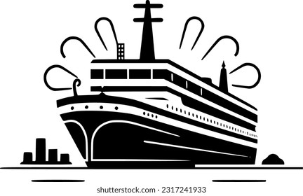 Cruise | Minimalist and Simple Silhouette - Vector illustration