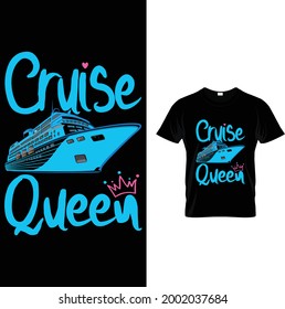 DISEÑO DE CAMISETAS EN T DEL VECTOR DE LA REINA DE CRUCERO