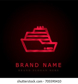 Cruise red chromium metallic logo