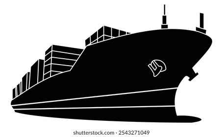 Icono de crucero y velero en una Ilustración vectorial de estilo plano.