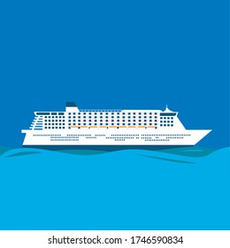 cruise at sea, passenger ship