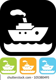 Cruise sea ship - Vector icon isolated