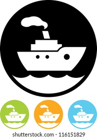 Cruise sea ship - Vector icon isolated