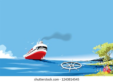 Cruise with sea view