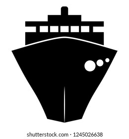Cruise ship, cargo, vector icon, eps 10