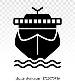 Cruise ship / cargo ship / yacht / cruise liner flat icon for apps and websites