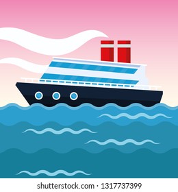 cruise ship cartoon