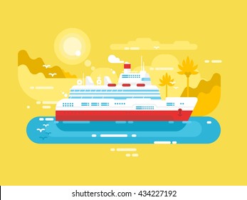 Cruise ship design flat