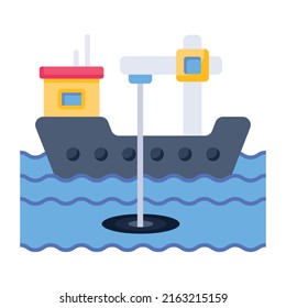 Diseño de un icono plano de crucero 

