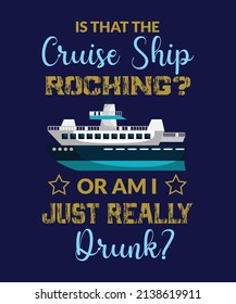 Cruise Ship Graphic T-shirt Design
