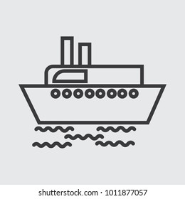 Cruise ship icon