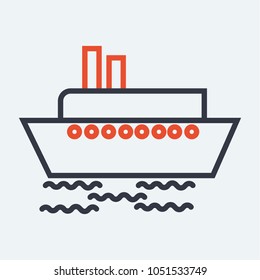 Cruise ship icon