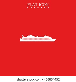 Cruise ship icon.