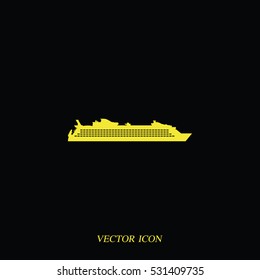 Cruise ship icon.