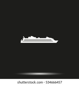 Cruise ship icon.