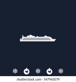 Cruise ship icon.