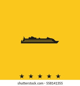 Cruise ship icon.