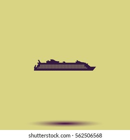 Cruise ship icon.
