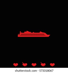 Cruise ship icon.