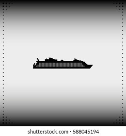 Cruise ship icon.
