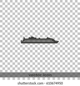 Cruise ship icon.