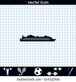 Cruise ship icon.