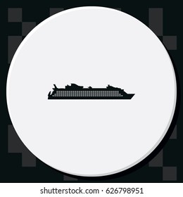 Cruise ship icon.