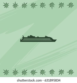 Cruise ship icon.