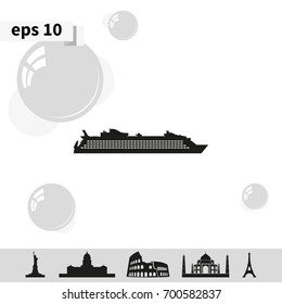 Cruise ship icon.